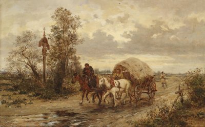 On the Country Road by Ludwig Gedlek